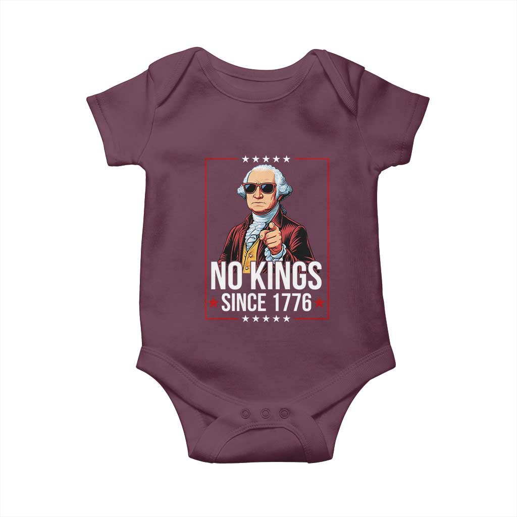 Funny George Washington No Kings 1776 Meme Vintage Gift Baby Onesie - Wonder Print Shop