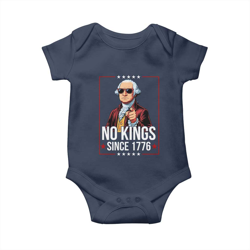 Funny George Washington No Kings 1776 Meme Vintage Gift Baby Onesie - Wonder Print Shop