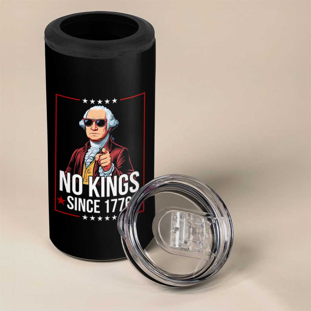 Funny George Washington No Kings 1776 Meme Vintage Gift 4 in 1 Can Cooler Tumbler - Wonder Print Shop