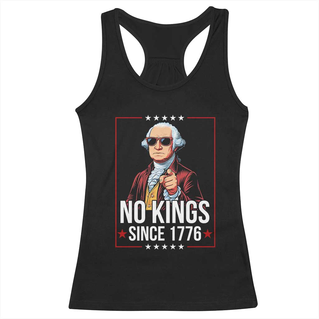 Funny George Washington No Kings 1776 Meme Vintage Gift Racerback Tank Top - Wonder Print Shop