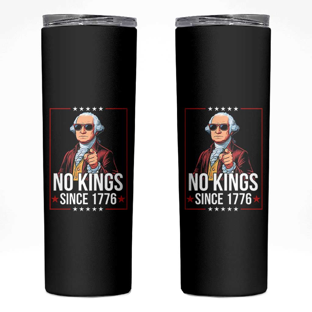 Funny George Washington No Kings 1776 Meme Vintage Gift Skinny Tumbler - Wonder Print Shop