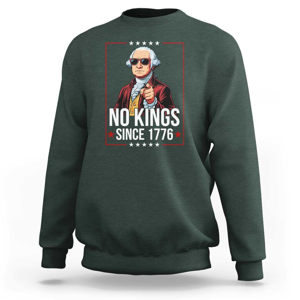 Funny George Washington No Kings 1776 Meme Vintage Gift Sweatshirt - Wonder Print Shop