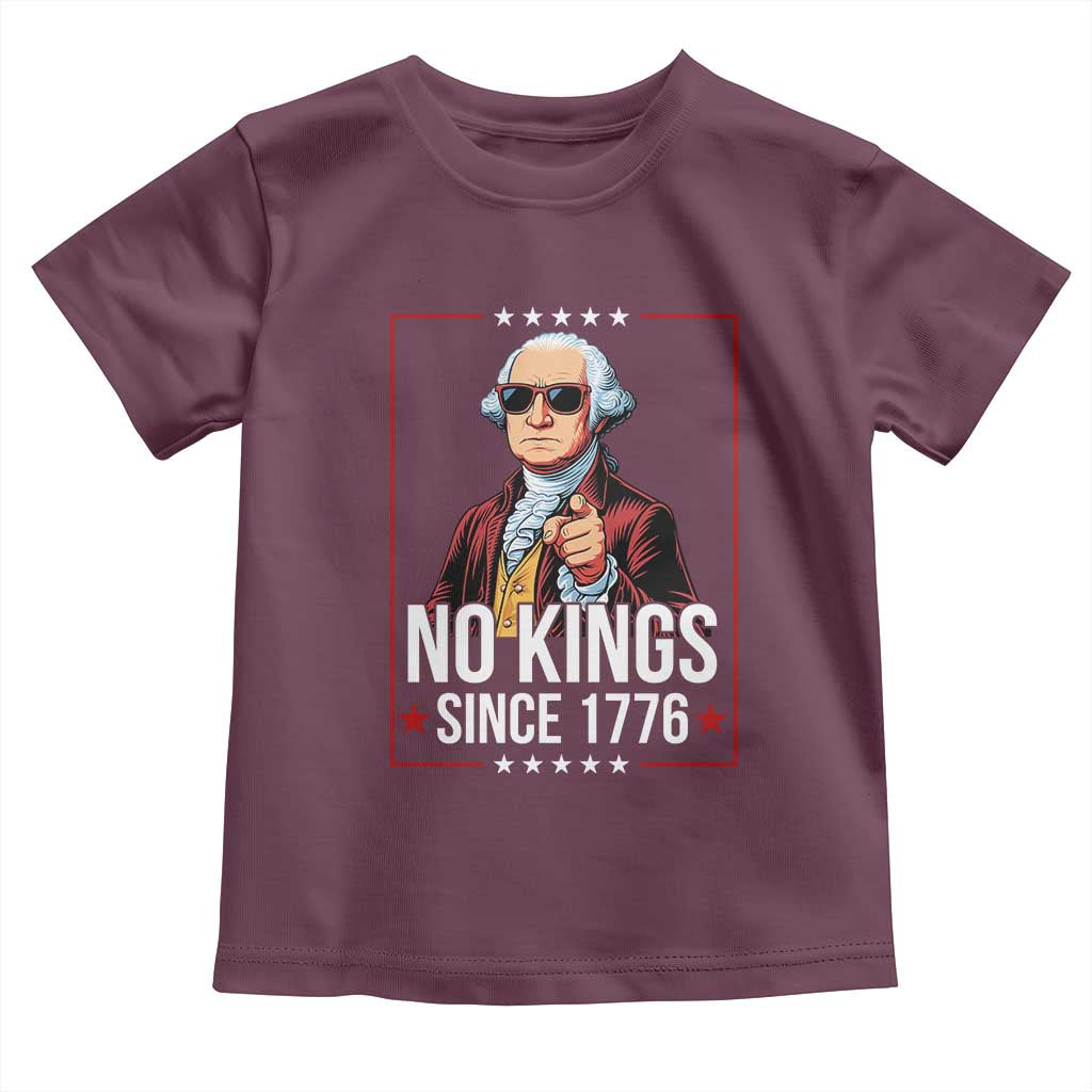 Funny George Washington No Kings 1776 Meme Vintage Gift Toddler T Shirt - Wonder Print Shop