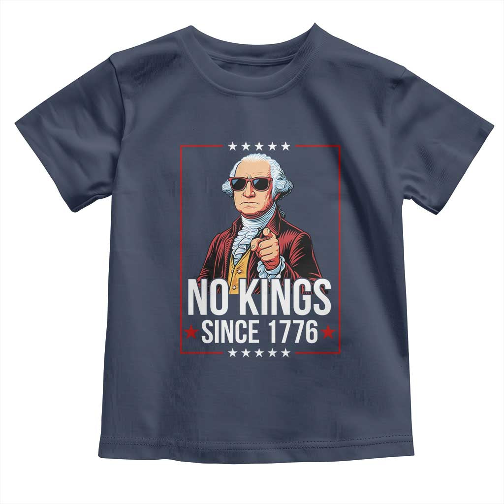 Funny George Washington No Kings 1776 Meme Vintage Gift Toddler T Shirt - Wonder Print Shop