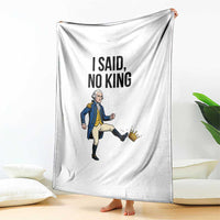 George Washington Kicking Crown Throw Blanket Funny No Kings Meme Gift - Wonder Print Shop