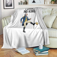 George Washington Kicking Crown Throw Blanket Funny No Kings Meme Gift - Wonder Print Shop