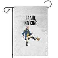 George Washington Kicking Crown Garden Flag Funny No Kings Meme Gift - Wonder Print Shop