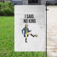 George Washington Kicking Crown Garden Flag Funny No Kings Meme Gift - Wonder Print Shop