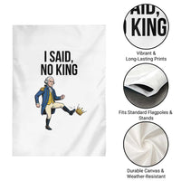 George Washington Kicking Crown Garden Flag Funny No Kings Meme Gift - Wonder Print Shop