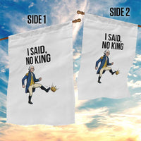 George Washington Kicking Crown Garden Flag Funny No Kings Meme Gift - Wonder Print Shop