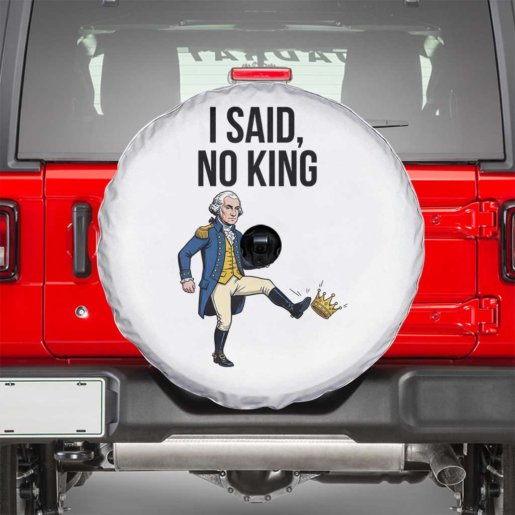 George Washington Kicking Crown Spare Tire Cover Funny No Kings Meme Gift - Wonder Print Shop