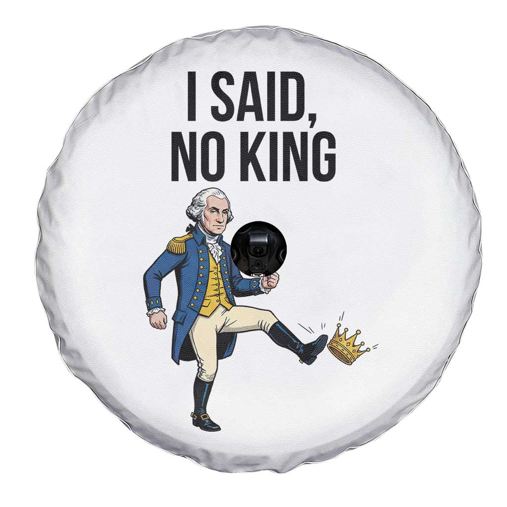George Washington Kicking Crown Spare Tire Cover Funny No Kings Meme Gift - Wonder Print Shop