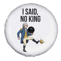 George Washington Kicking Crown Spare Tire Cover Funny No Kings Meme Gift - Wonder Print Shop