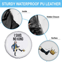 George Washington Kicking Crown Spare Tire Cover Funny No Kings Meme Gift - Wonder Print Shop