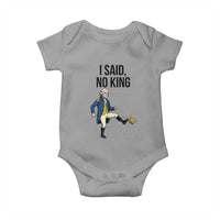 George Washington Kicking Crown Baby Onesie Funny No Kings Meme Gift - Wonder Print Shop