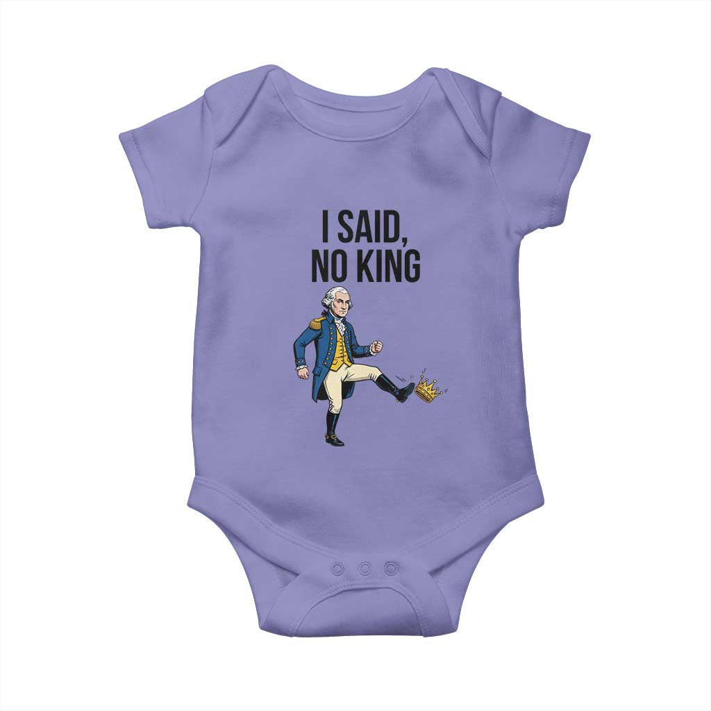 George Washington Kicking Crown Baby Onesie Funny No Kings Meme Gift - Wonder Print Shop