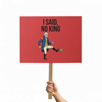 George Washington Kicking Crown Protest Sign Funny No Kings Meme Gift - Wonder Print Shop