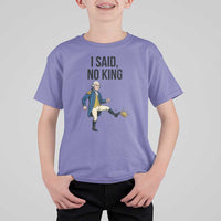 George Washington Kicking Crown T Shirt For Kid Funny No Kings Meme Gift - Wonder Print Shop