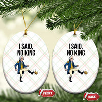George Washington Kicking Crown Ceramic Ornament Funny No Kings Meme Gift - Wonder Print Shop