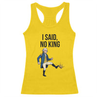 George Washington Kicking Crown Racerback Tank Top Funny No Kings Meme Gift - Wonder Print Shop