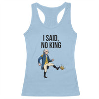 George Washington Kicking Crown Racerback Tank Top Funny No Kings Meme Gift - Wonder Print Shop