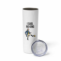 George Washington Kicking Crown Skinny Tumbler Funny No Kings Meme Gift - Wonder Print Shop