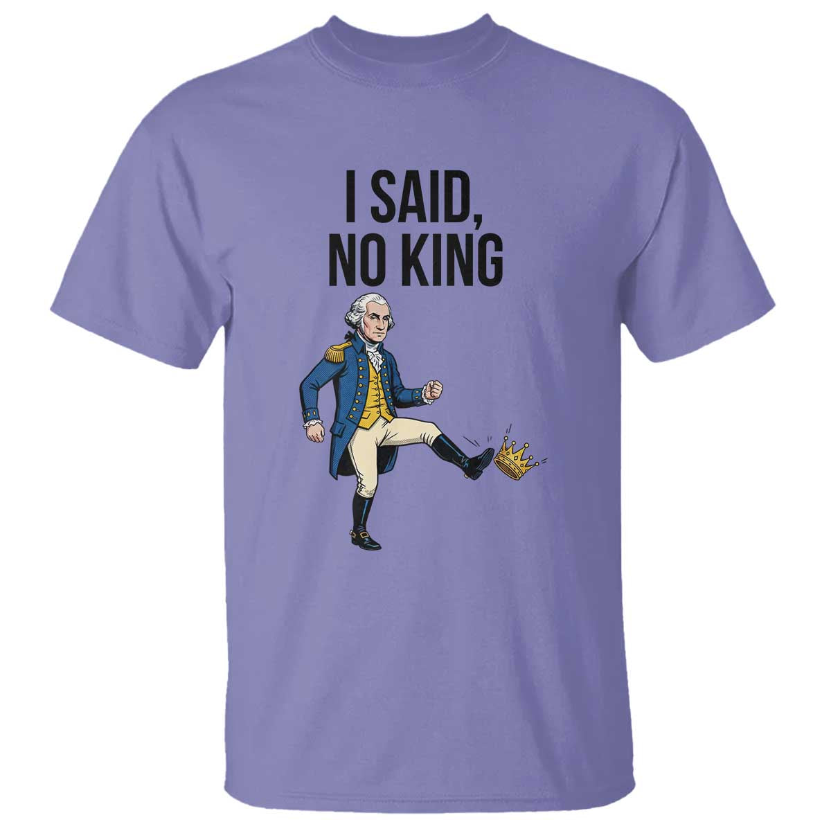 George Washington Kicking Crown T Shirt Funny No Kings Meme Gift - Wonder Print Shop