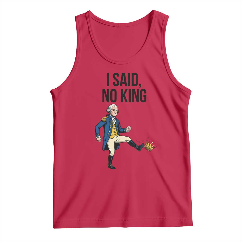 George Washington Kicking Crown Tank Top Funny No Kings Meme Gift - Wonder Print Shop