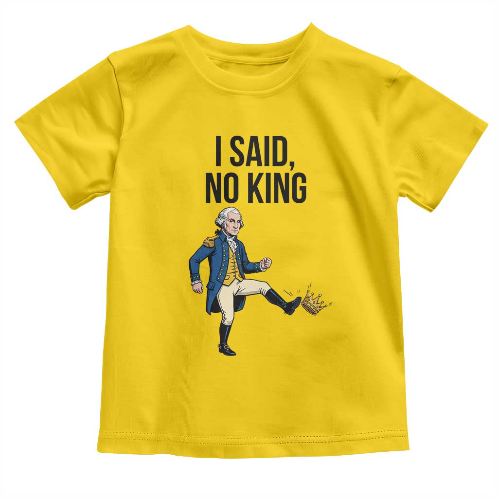 George Washington Kicking Crown Toddler T Shirt Funny No Kings Meme Gift - Wonder Print Shop