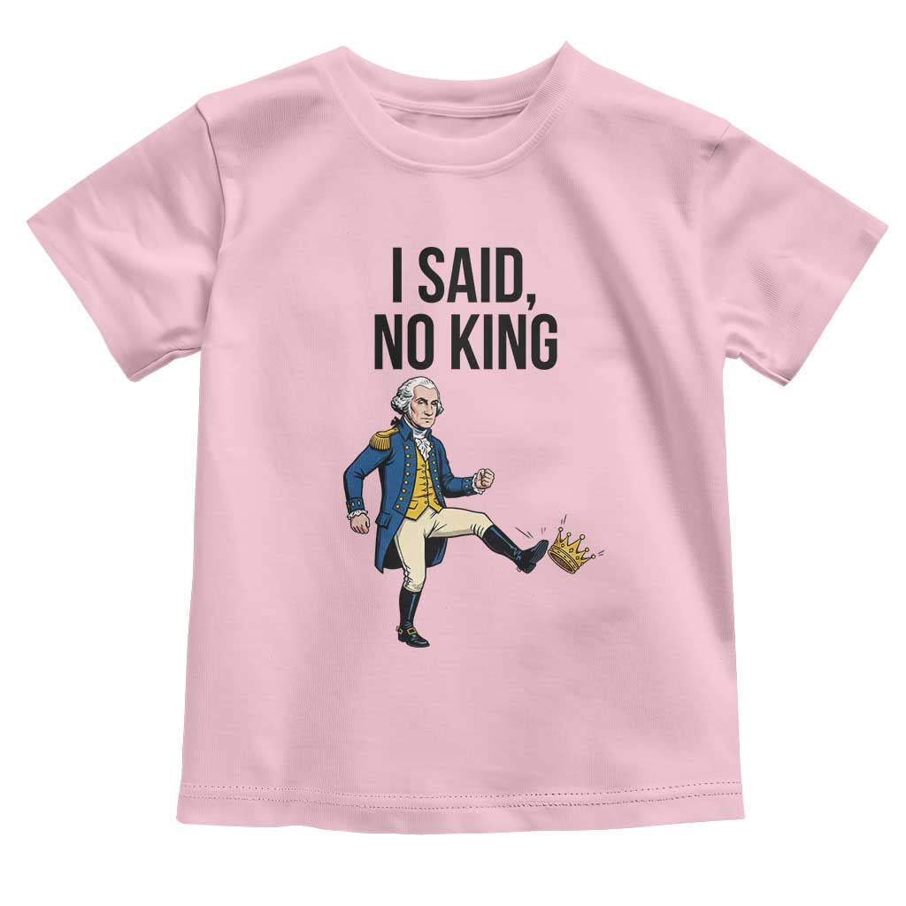 George Washington Kicking Crown Toddler T Shirt Funny No Kings Meme Gift - Wonder Print Shop