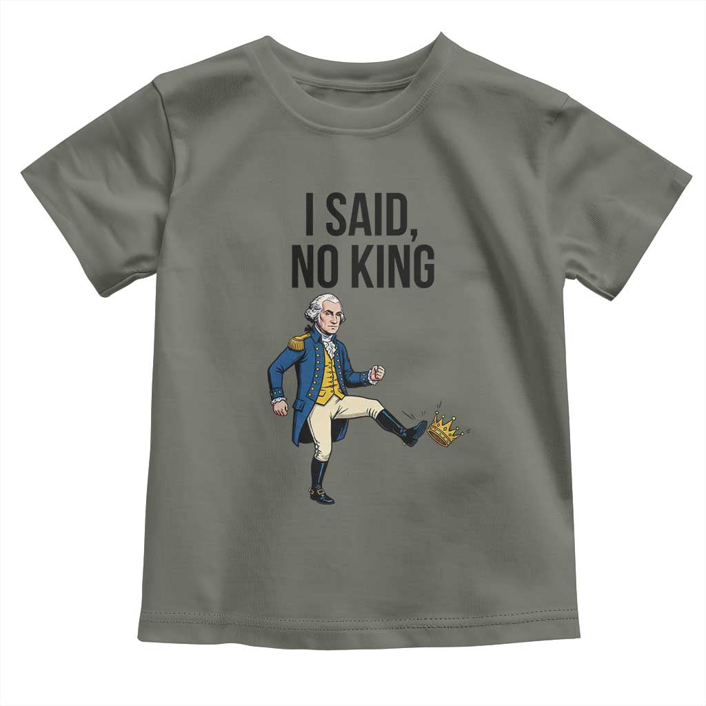 George Washington Kicking Crown Toddler T Shirt Funny No Kings Meme Gift - Wonder Print Shop