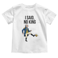 George Washington Kicking Crown Toddler T Shirt Funny No Kings Meme Gift - Wonder Print Shop