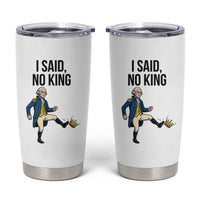 George Washington Kicking Crown Tumbler Cup Funny No Kings Meme Gift - Wonder Print Shop