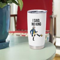 George Washington Kicking Crown Tumbler Cup Funny No Kings Meme Gift - Wonder Print Shop