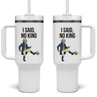 George Washington Kicking Crown Tumbler With Handle Funny No Kings Meme Gift - Wonder Print Shop