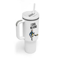 George Washington Kicking Crown Tumbler With Handle Funny No Kings Meme Gift - Wonder Print Shop