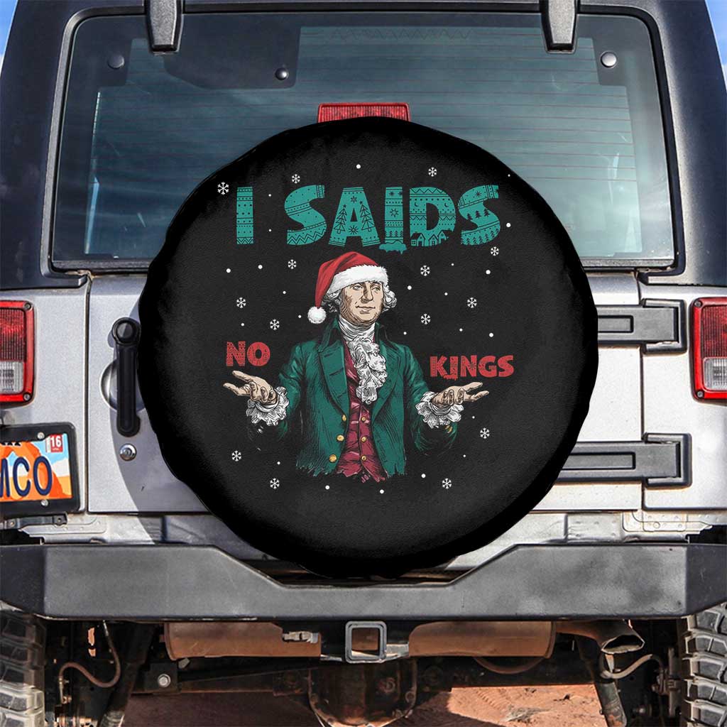 Funny George Washington I Said No Kings Spare Tire Cover Christmas Patriotic Gift - Wonder Print Shop