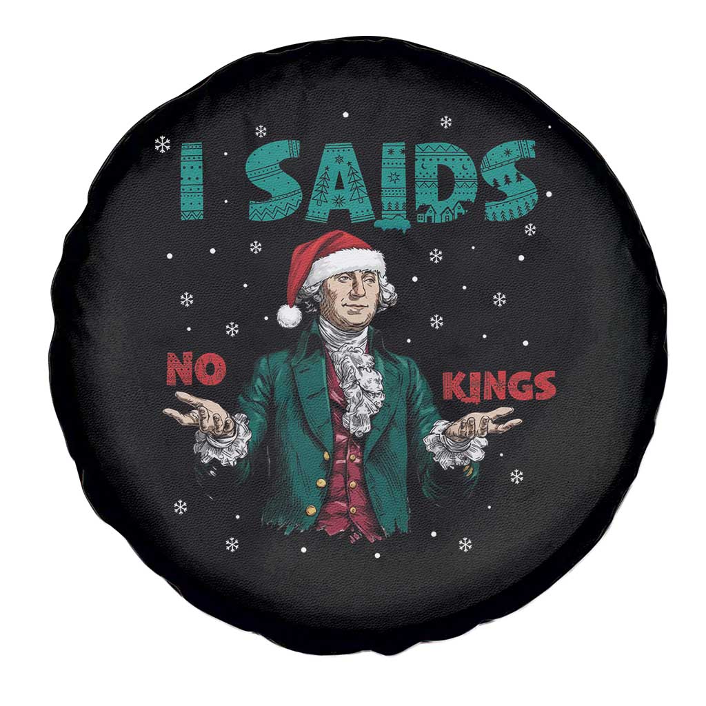 Funny George Washington I Said No Kings Spare Tire Cover Christmas Patriotic Gift - Wonder Print Shop