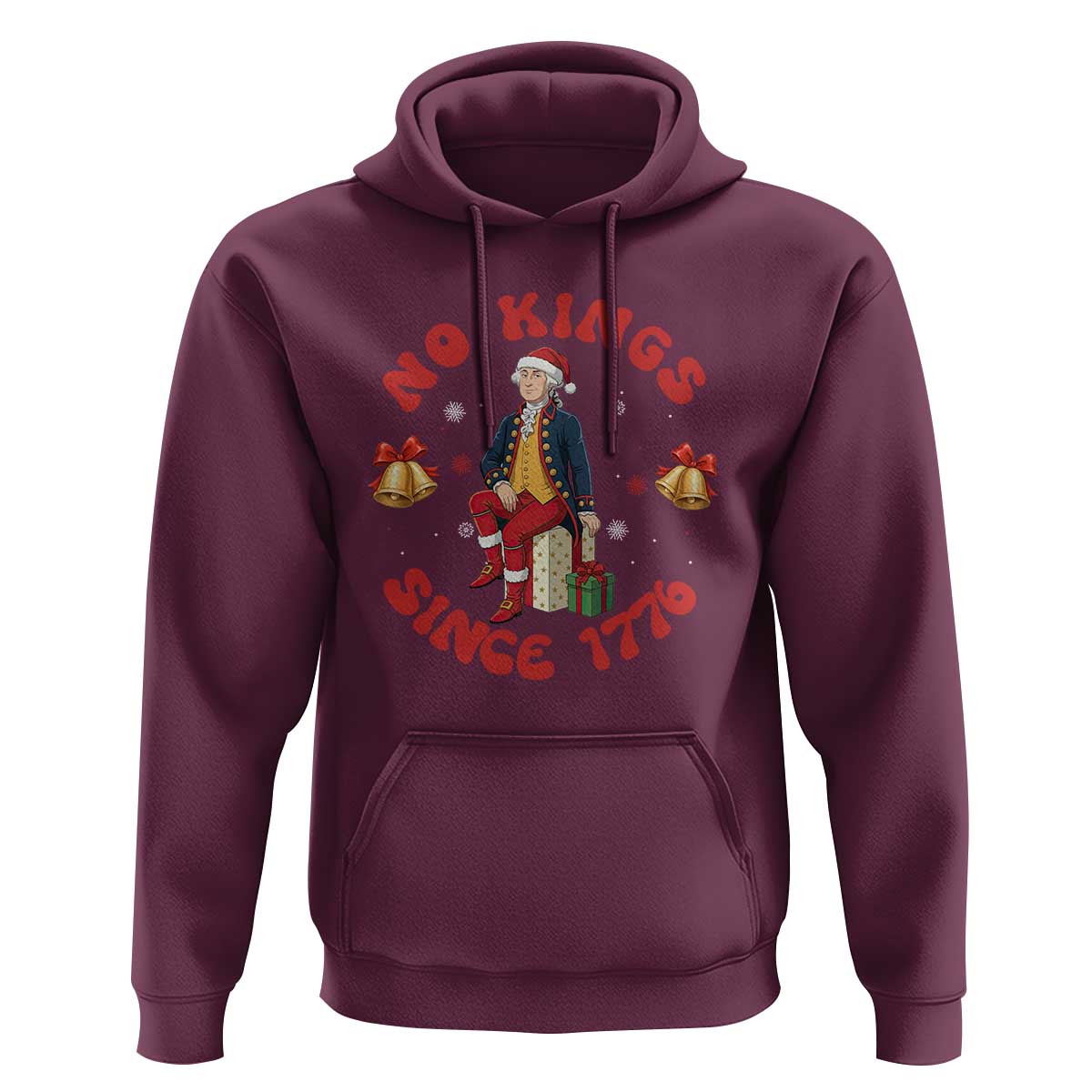 George Washington No Kings Since 1776 Hoodie Christmas Gift Idea - Wonder Print Shop