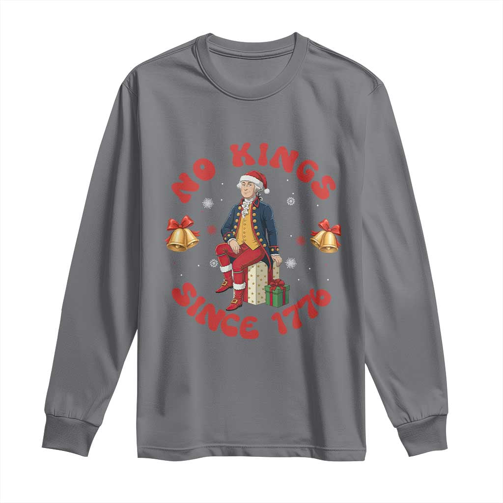 George Washington No Kings Since 1776 Long Sleeve Shirt Christmas Gift Idea - Wonder Print Shop