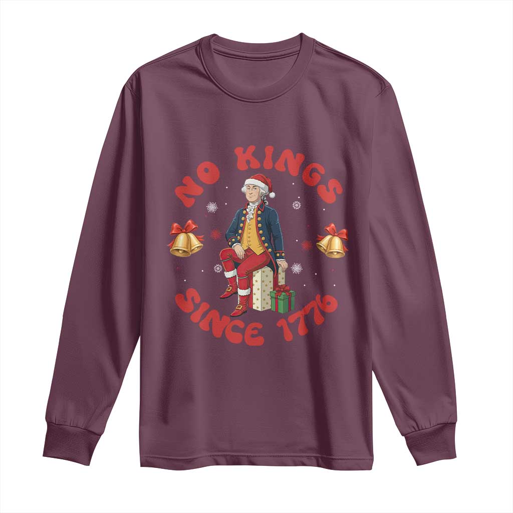 George Washington No Kings Since 1776 Long Sleeve Shirt Christmas Gift Idea - Wonder Print Shop
