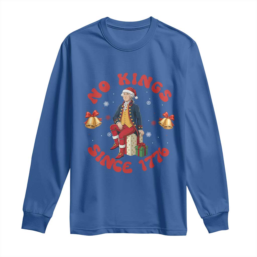 George Washington No Kings Since 1776 Long Sleeve Shirt Christmas Gift Idea - Wonder Print Shop