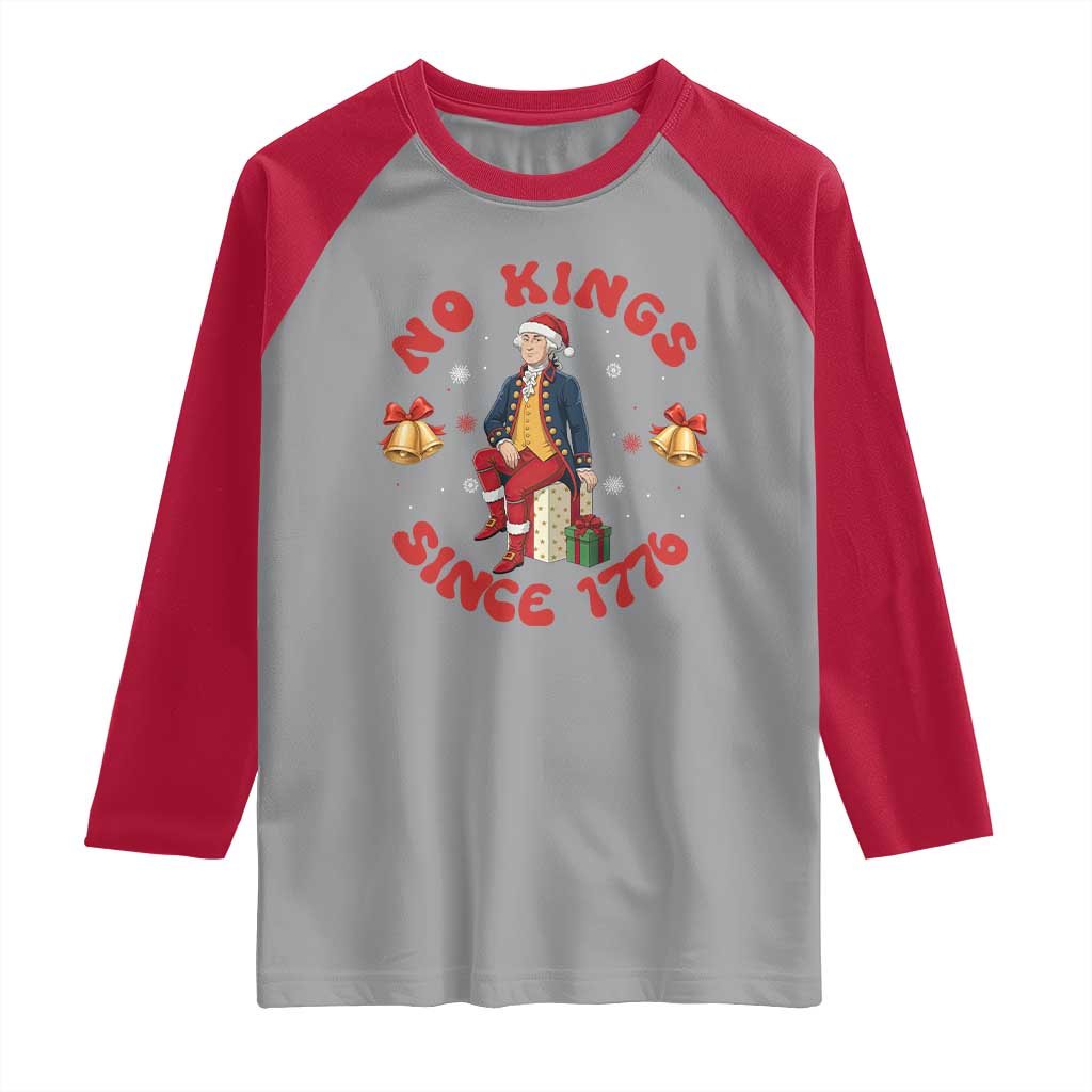 George Washington No Kings Since 1776 Raglan Shirt Christmas Gift Idea - Wonder Print Shop
