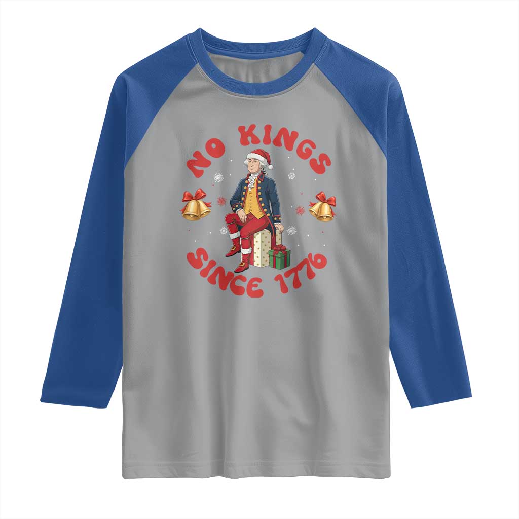 George Washington No Kings Since 1776 Raglan Shirt Christmas Gift Idea - Wonder Print Shop