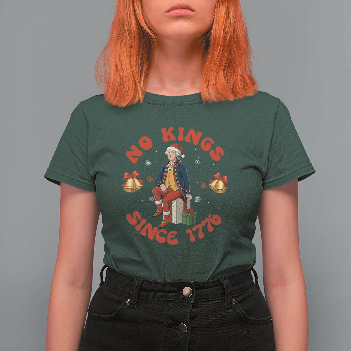 George Washington No Kings Since 1776 T Shirt For Women Christmas Gift Idea - Wonder Print Shop