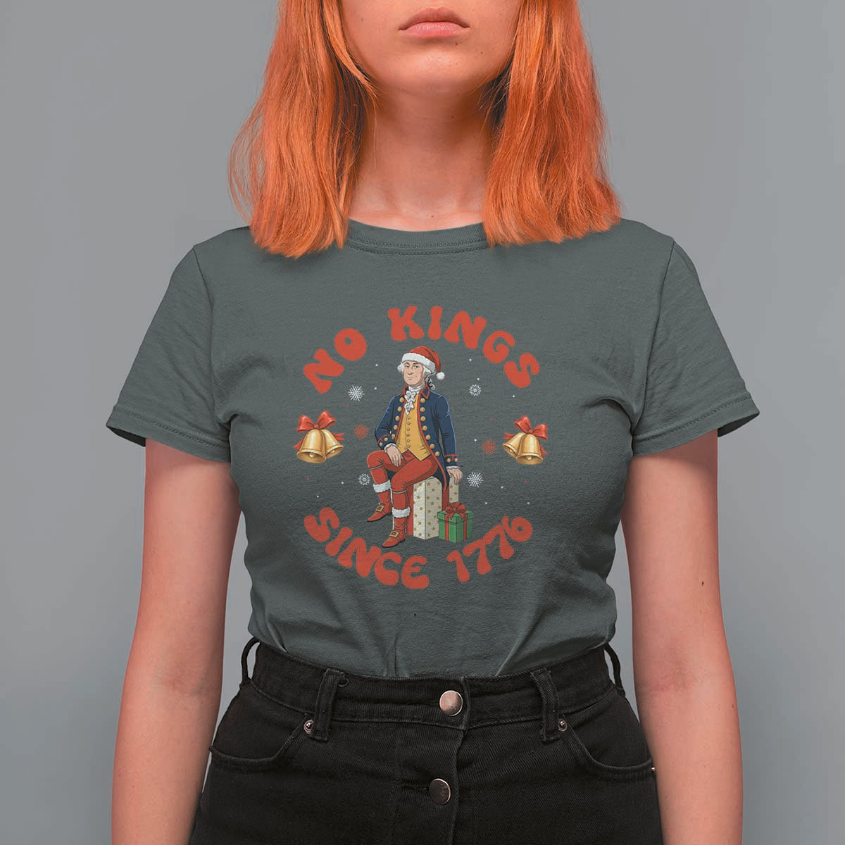 George Washington No Kings Since 1776 T Shirt For Women Christmas Gift Idea - Wonder Print Shop