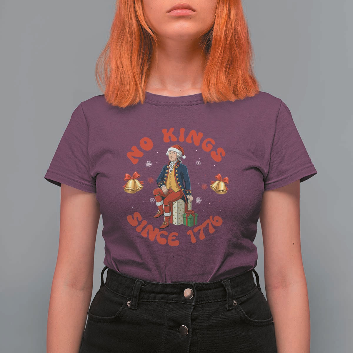 George Washington No Kings Since 1776 T Shirt For Women Christmas Gift Idea - Wonder Print Shop