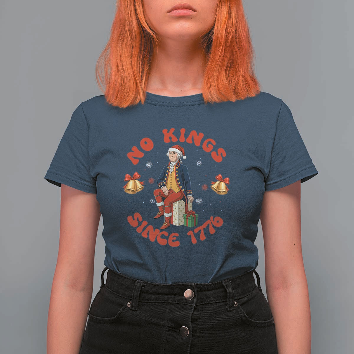 George Washington No Kings Since 1776 T Shirt For Women Christmas Gift Idea - Wonder Print Shop