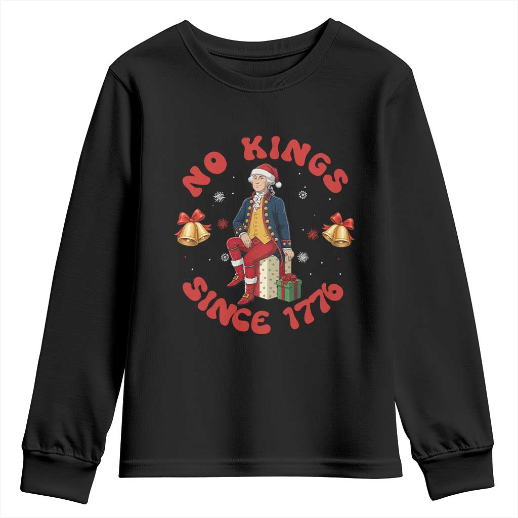 George Washington No Kings Since 1776 Youth Sweatshirt Christmas Gift Idea - Wonder Print Shop