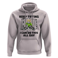 Keep Trying I Can Do This All Day Hoodie Funny Hockey Goalie Cat Gift - Wonder Print Shop